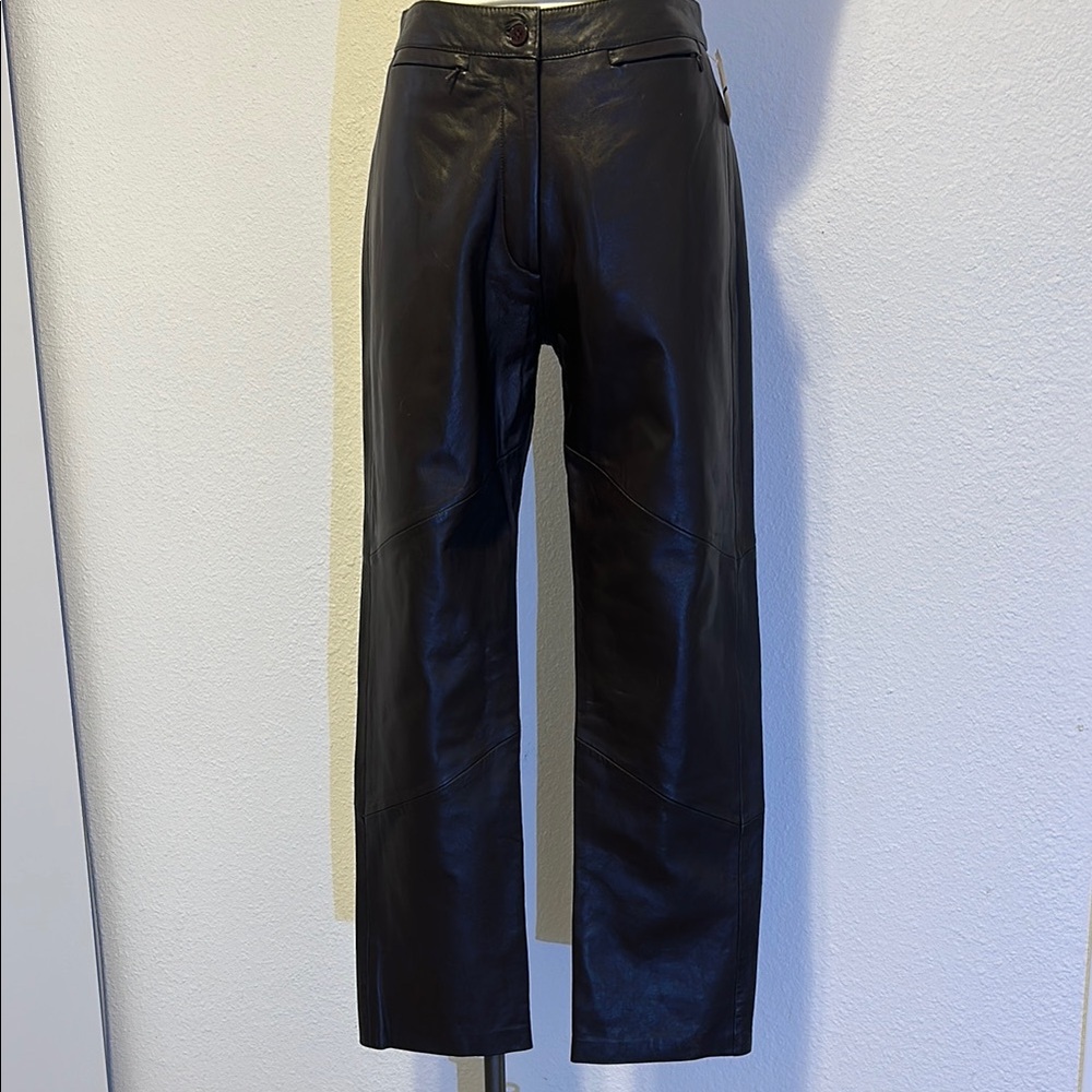 Stylish Brown Leather Trousers